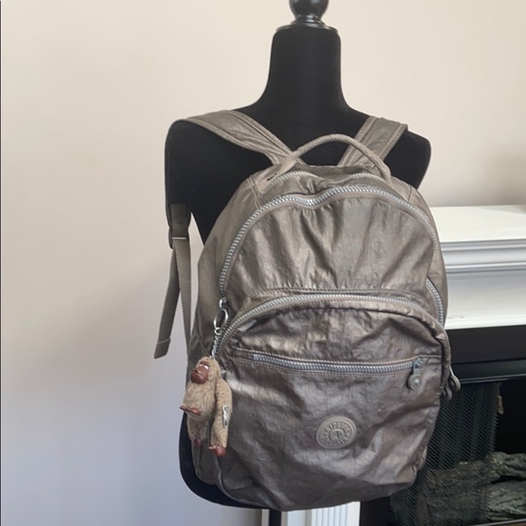 backpack with monkey keychain